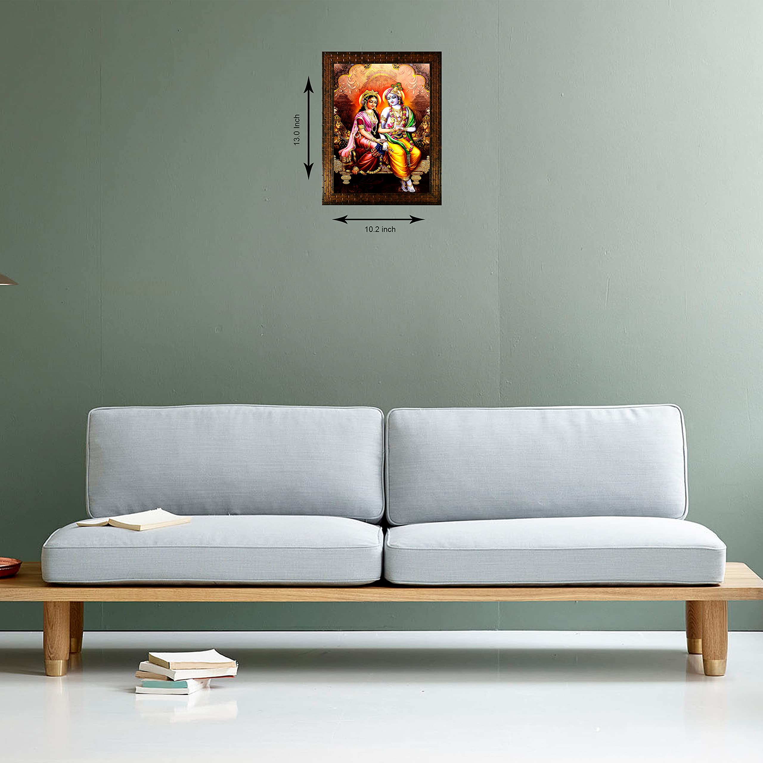 Indianara RADHA KRISHNA Painting -Synthetic Wood, 27x30.5x1cm, Multicolour